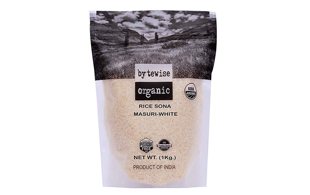 Bytewise Organic Rice Sona Masuri-White    Pack  1 kilogram